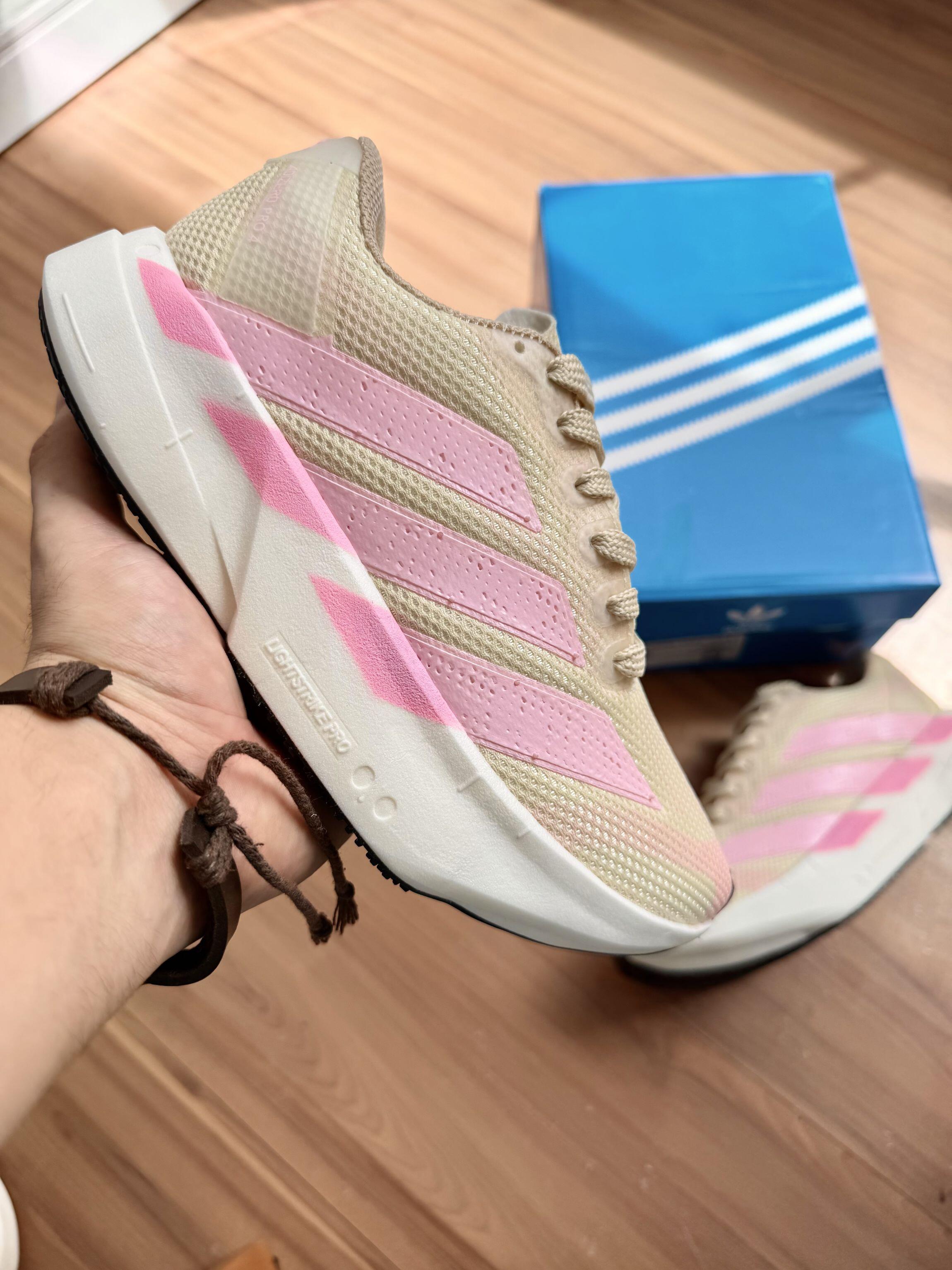 Tênis esportivo A D I Z E R O S L - Bege/rosa