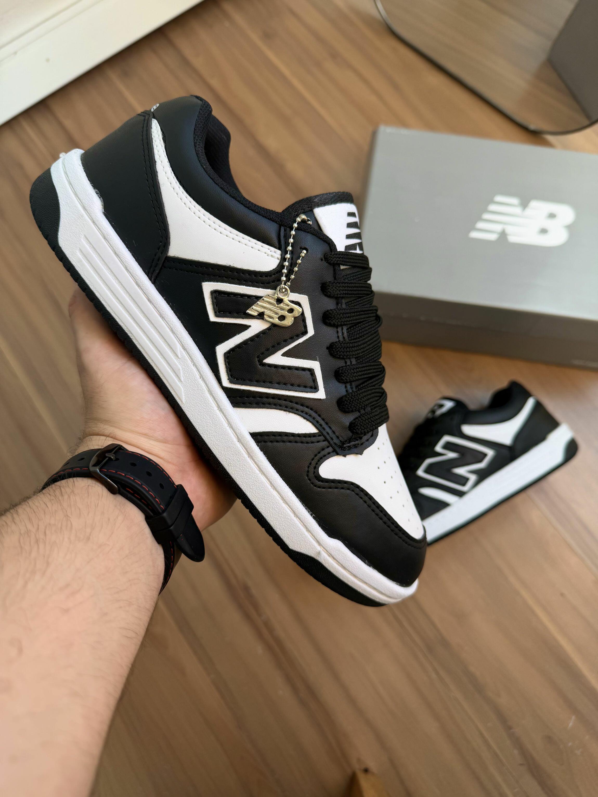 Tênis casual NB sneaker premium - Preto/branco