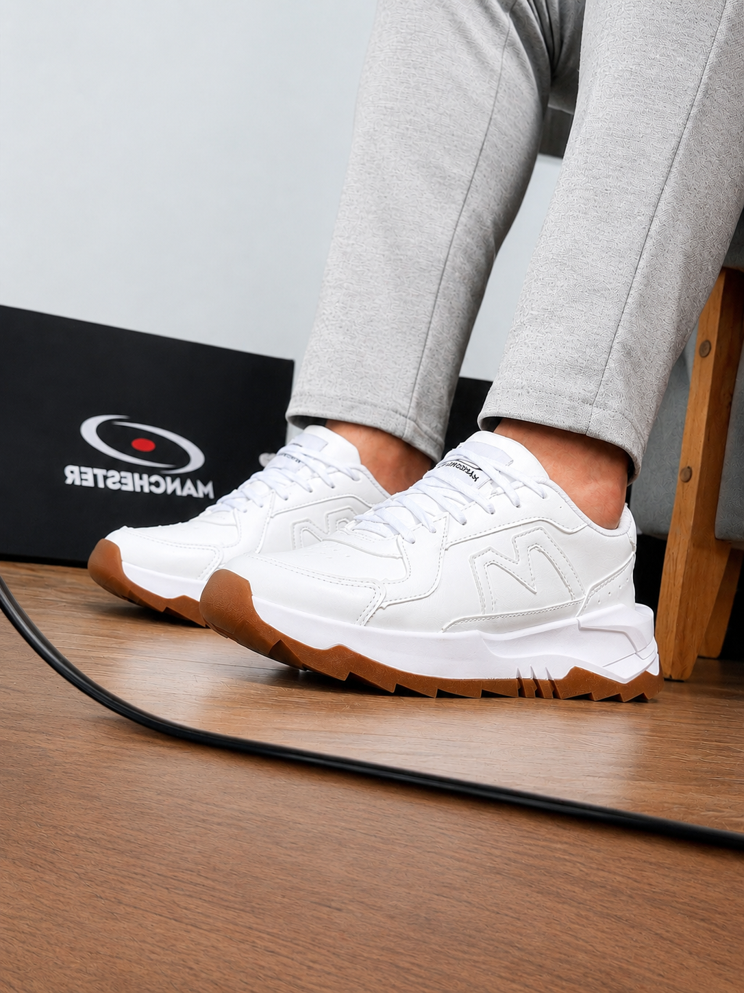 Tênis Casual Manchester Urban Ref.A659 - Branco/branco