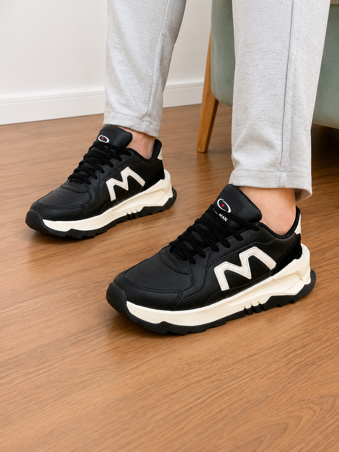 Tênis Casual Manchester Urban Ref.A659 - Preto