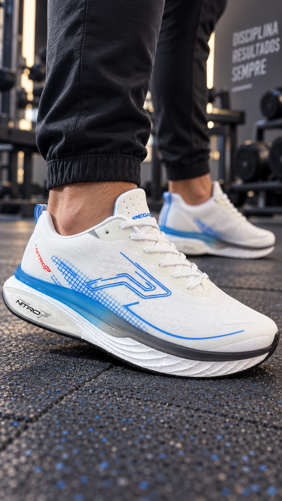 Tênis Esportivo Pegada corrida Maculino 191003 - Off white