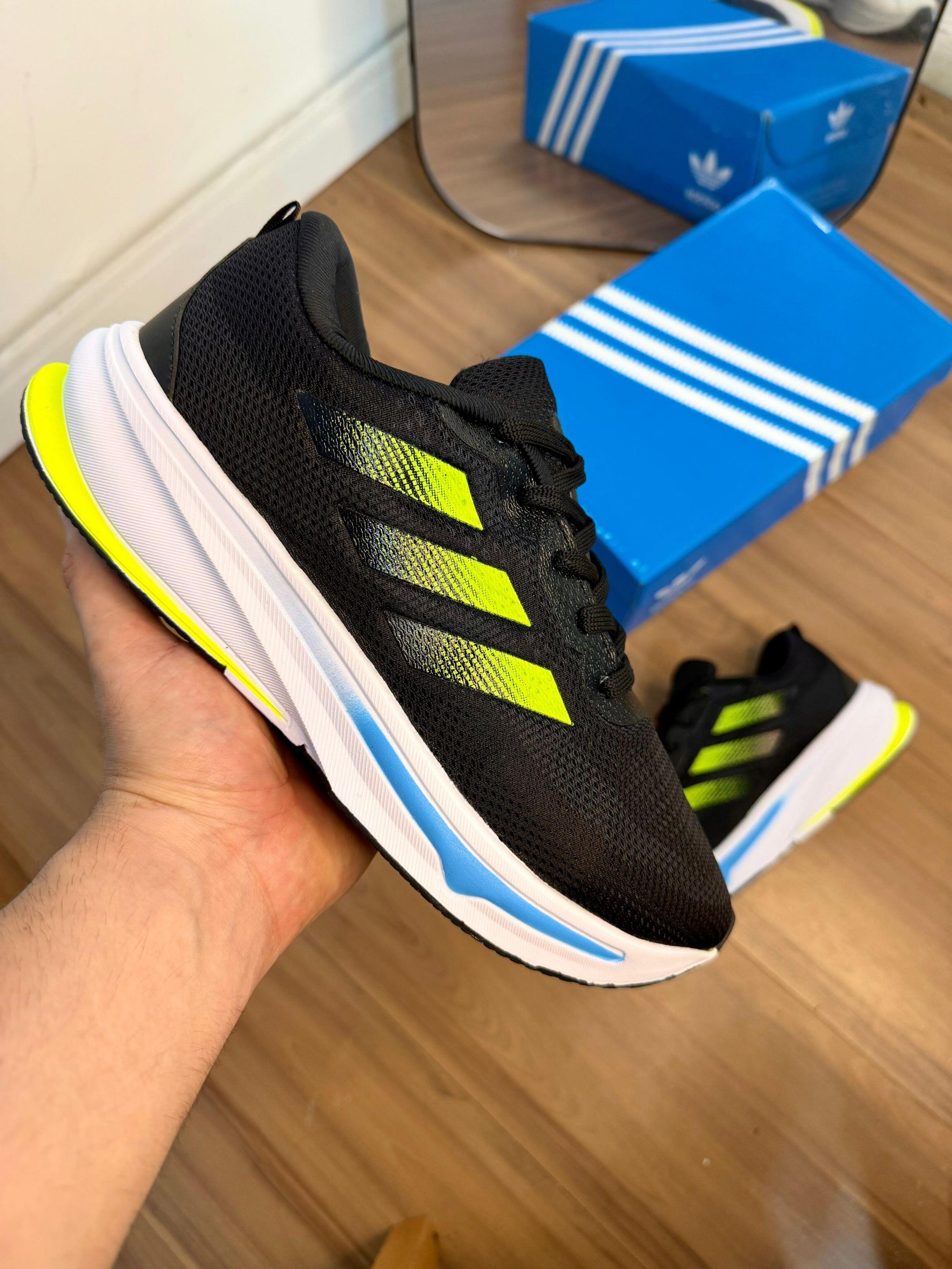 Tênis esportivo ad Ref.31000 - Preto/verde