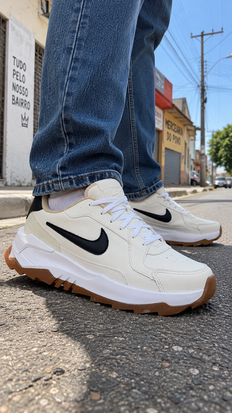 Tênis Casual Nk hammer Ref.659 - Branco/preto