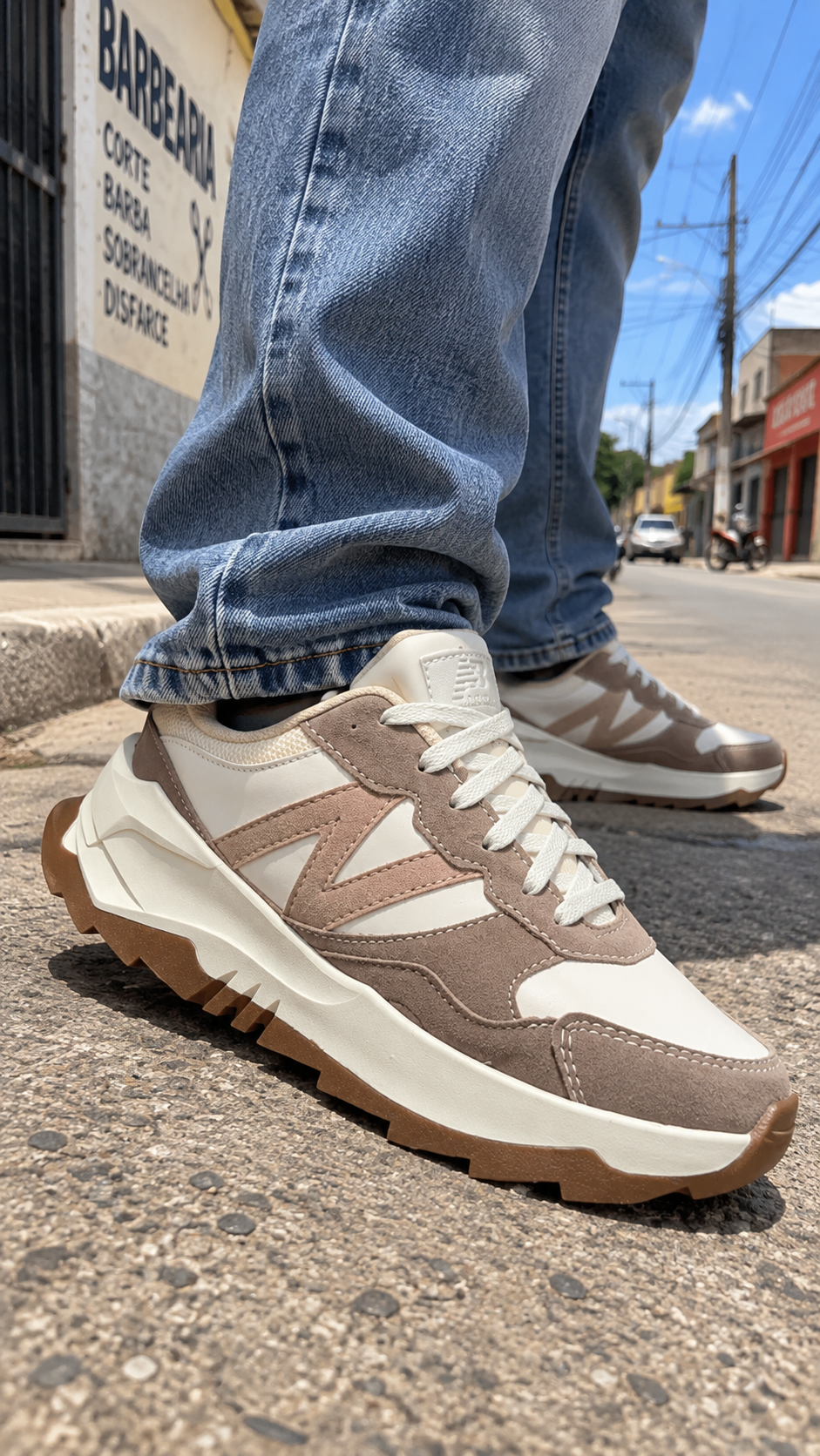 Tênis Casual NB hammer Ref.663 - Bege