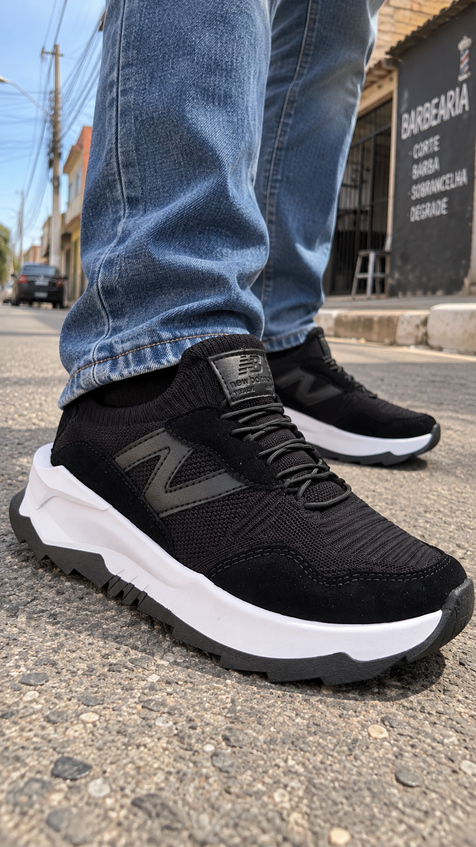 Tênis Casual NB hammer KNIT Ref.664 - Preto