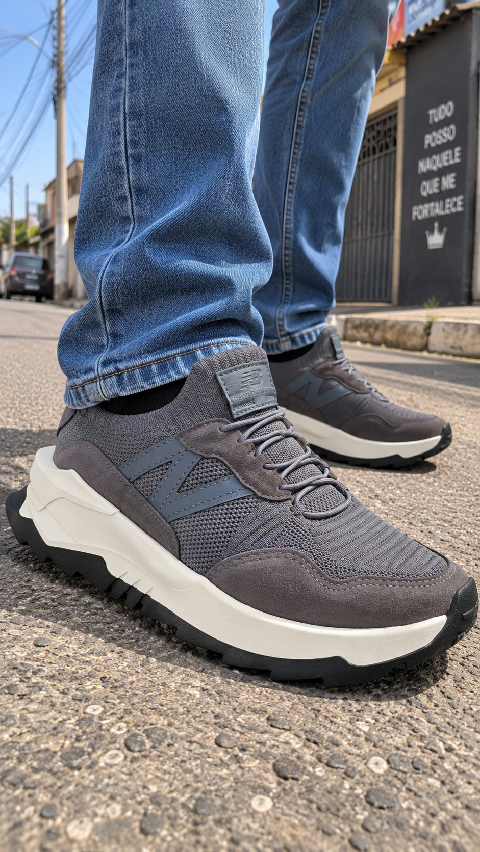 Tênis Casual NB hammer KNIT Ref.664 - Grafite