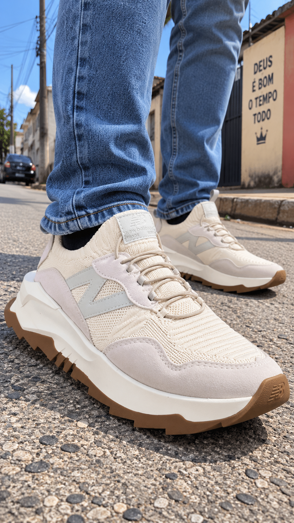 Tênis Casual NB hammer KNIT Ref.664 - Off white
