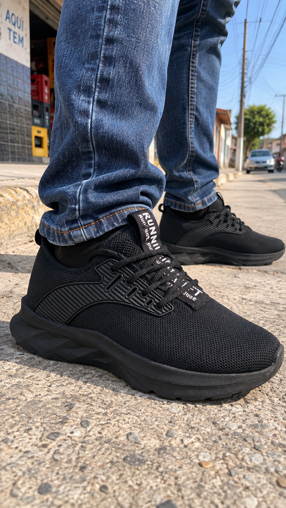Tênis Esportivo Masculino One Flip JM009 - Preto/preto