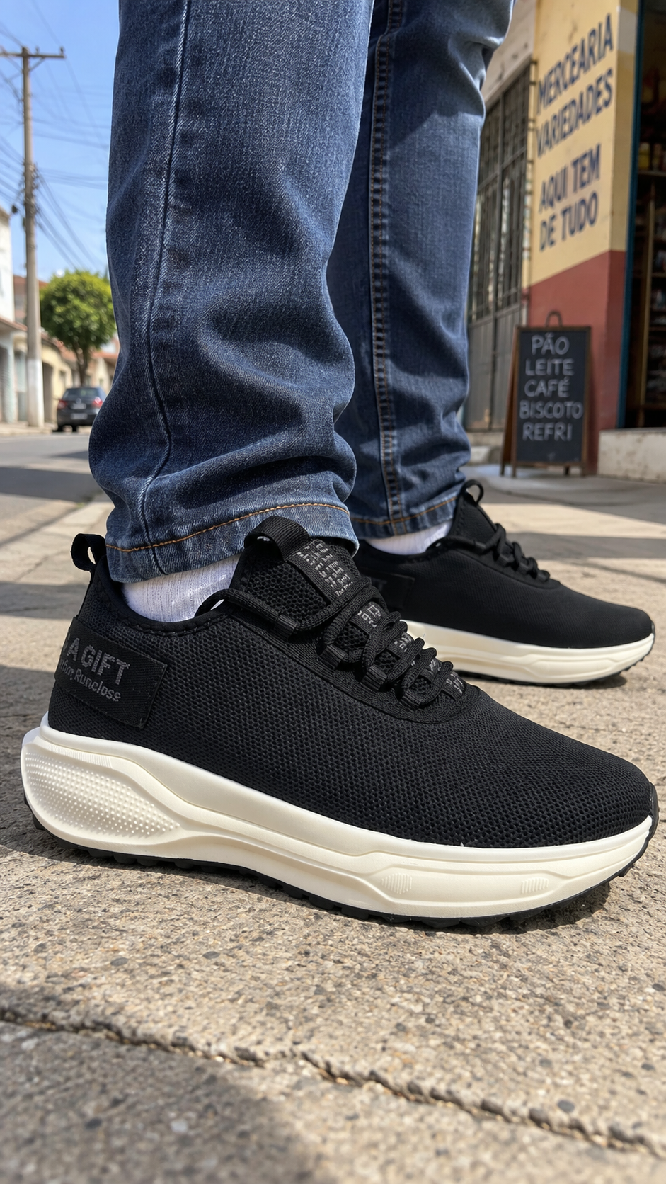 Tênis Esportivo Masculino One Flip NKM010 - Preto/grafite
