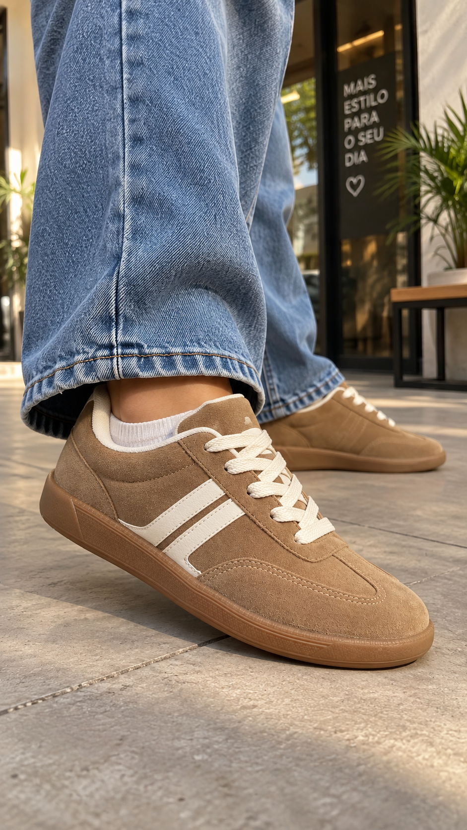 Tênis Casual Feminino One Flip PU620 - Rosado/off white