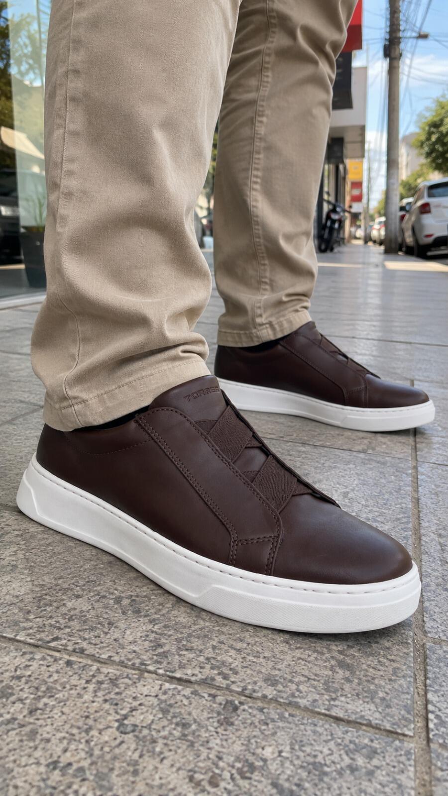 Sapato Masculino Confort REF:50218 - Mogno