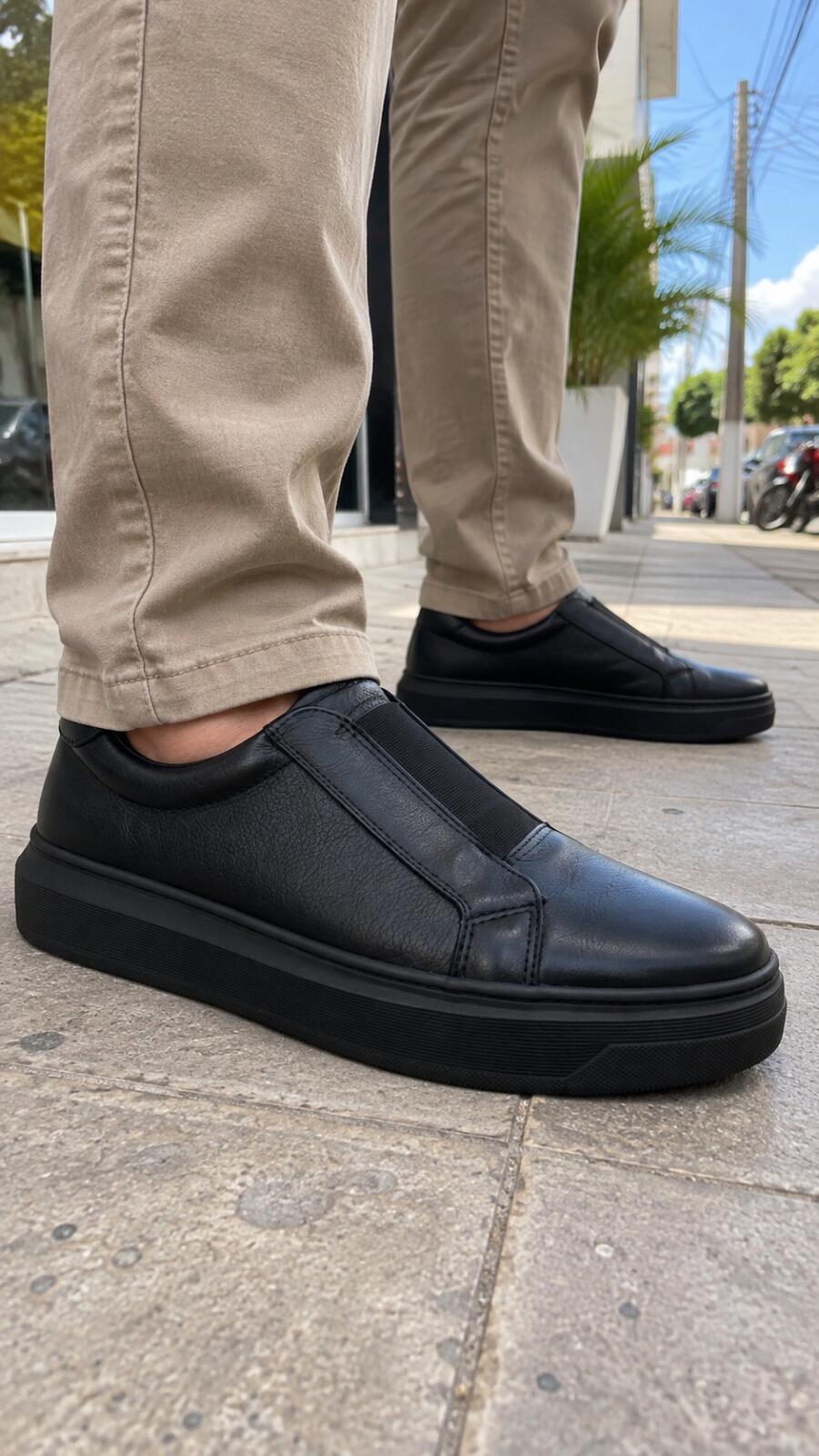 Sapato Masculino Confort REF:50209 - Preto