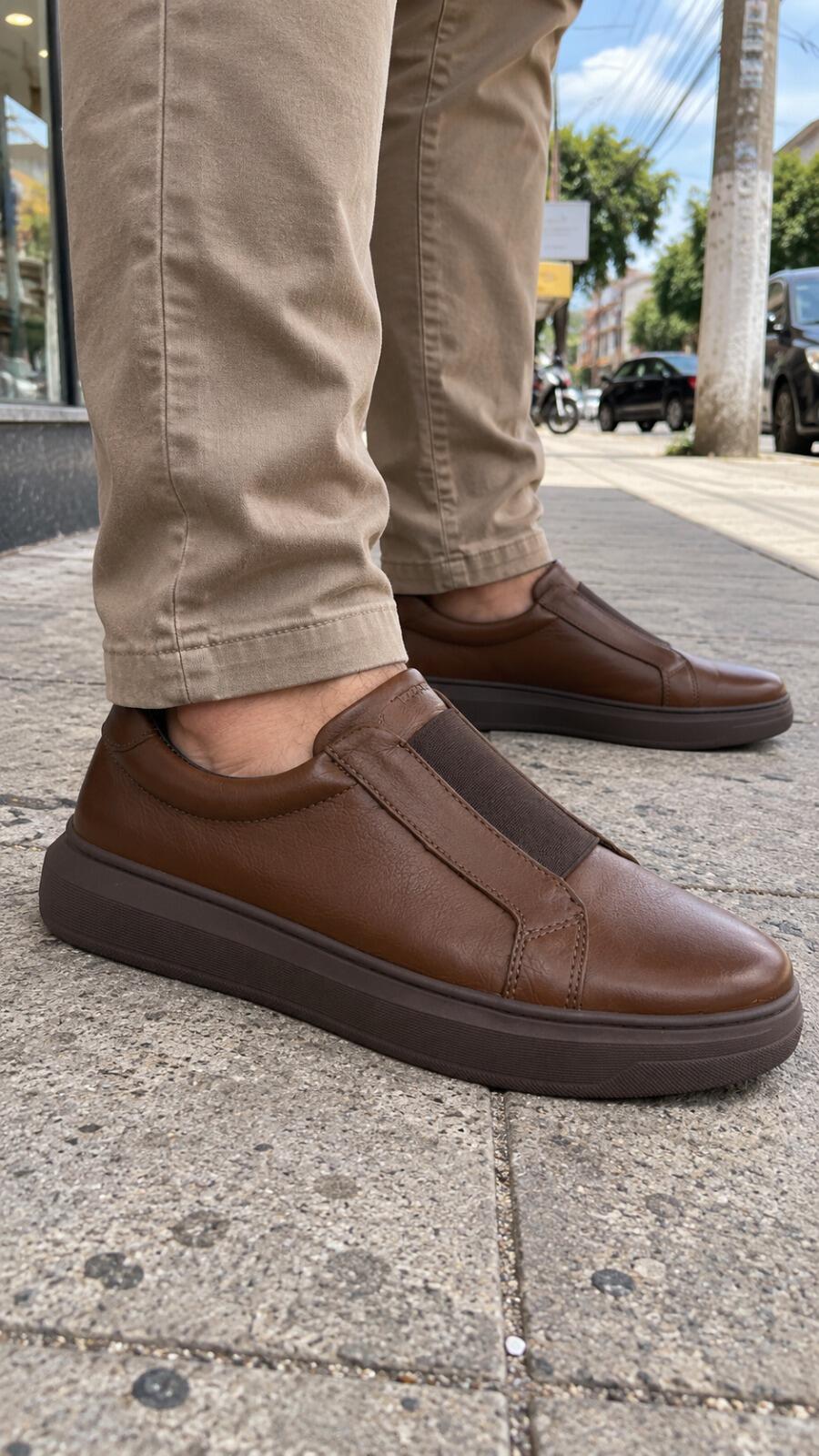 Tênis Masculino Confort REF:50209 - Mogno