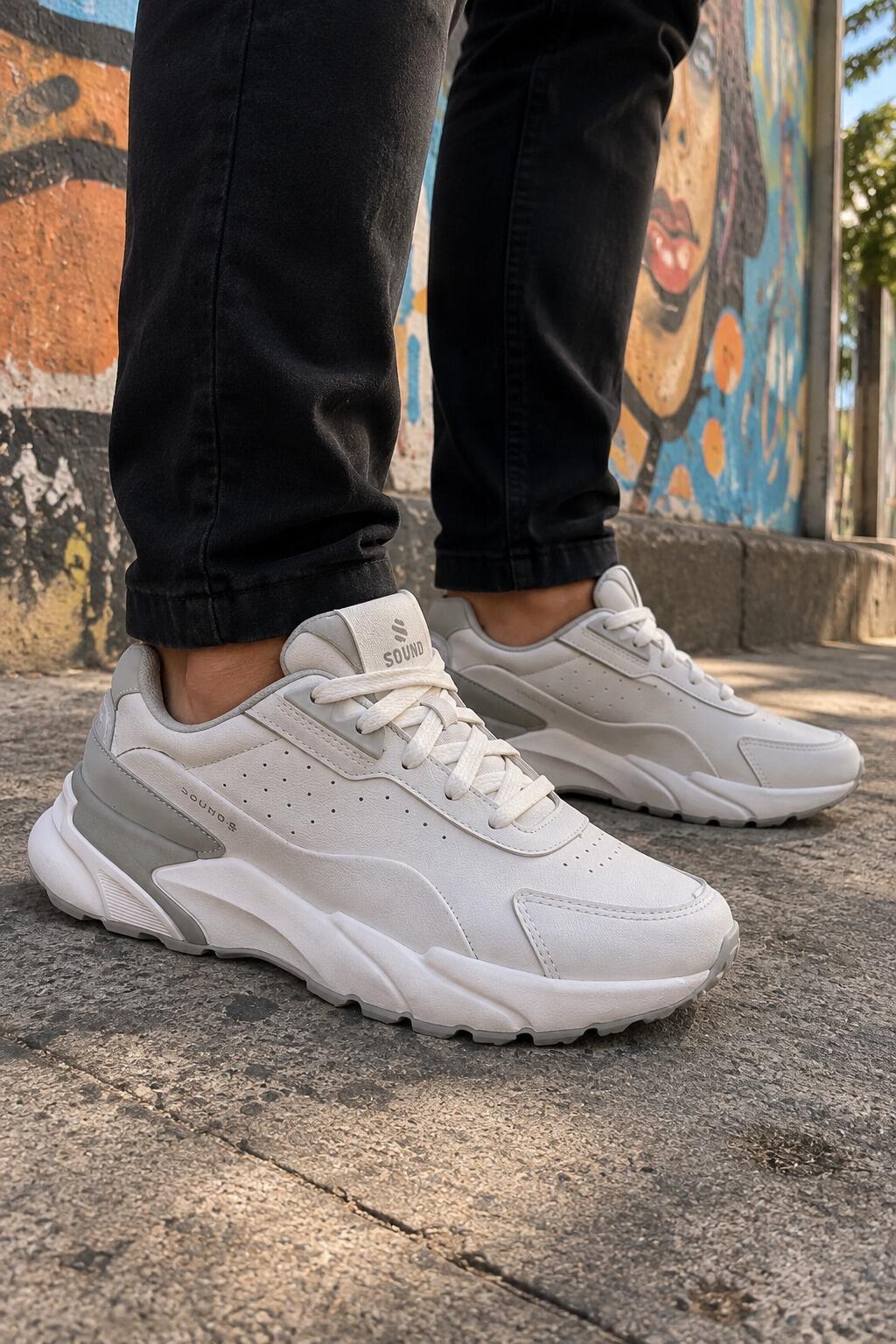 Tênis Masculino Sound ST624 - Branco