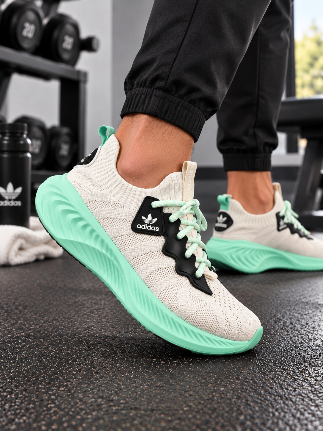 Tênis esportivo casual AD-KNIT - Joure/Verde musgo
