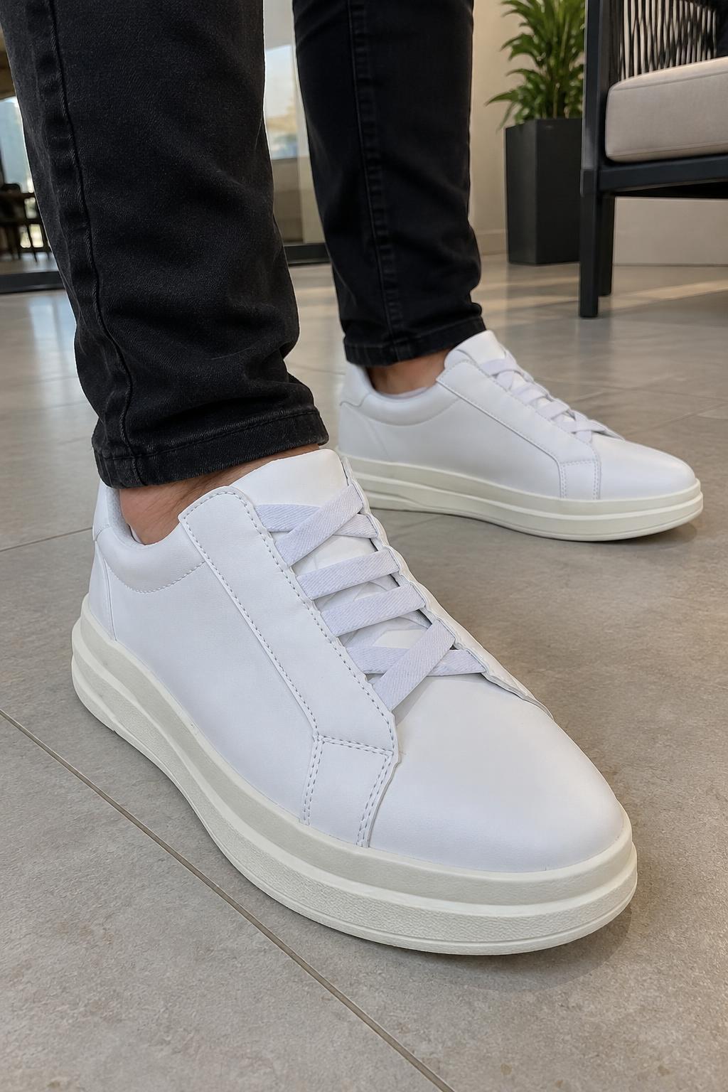 Tênis masculino luxe Ref.817 - Branco