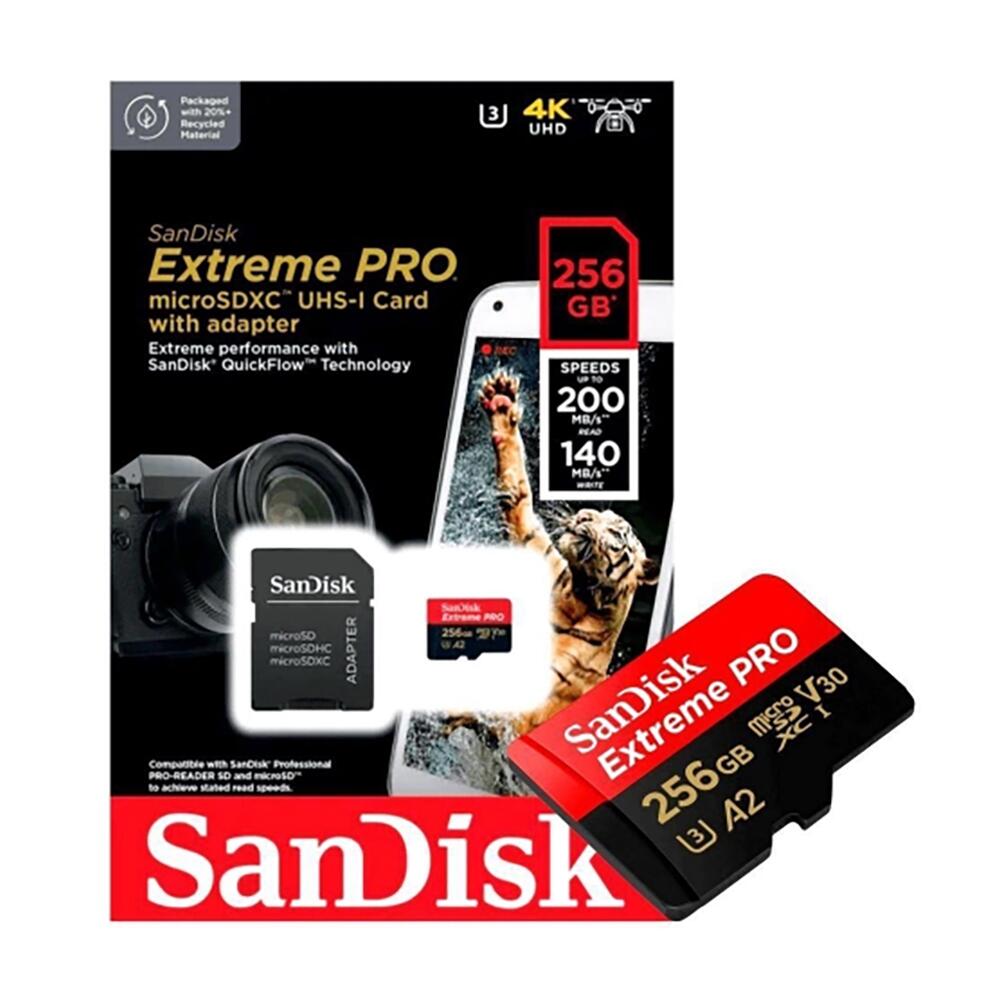 Cartao de Memoria Micro SD Sandisk Extreme Pro 256Gb 200mb/s - a
