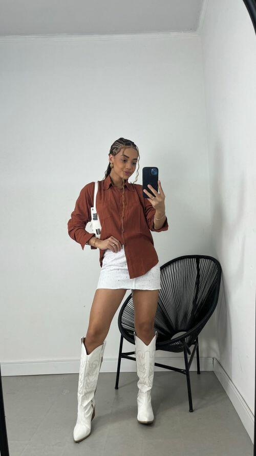 CAMISA VISCOLINHO BOLSO