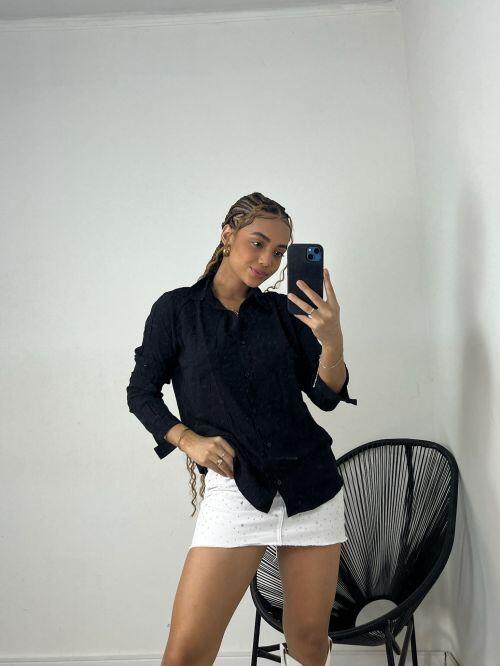 CAMISA VISCOLINHO BOLSO