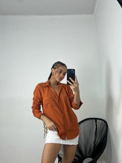 CAMISA VISCOLINHO BOLSO