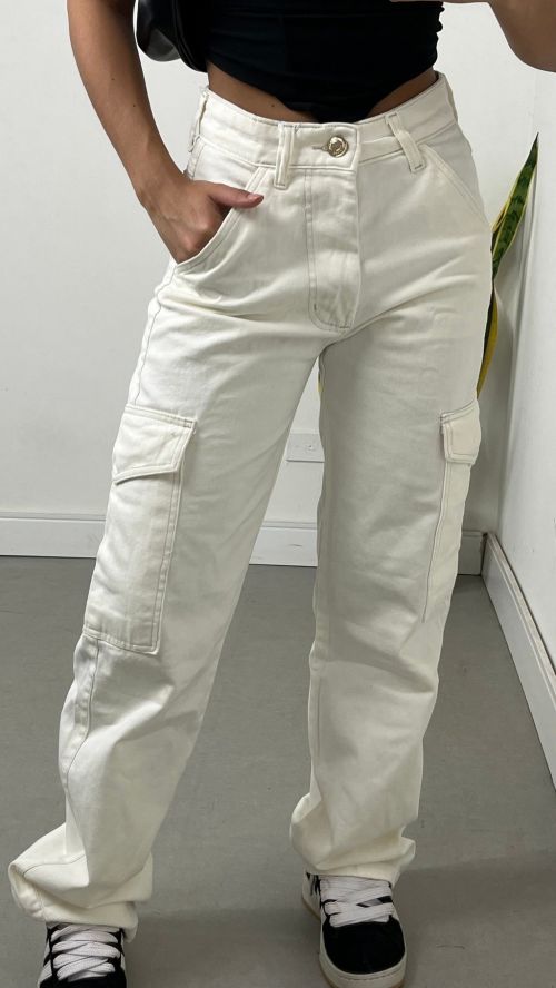 WIDELEG CARGO JEANS