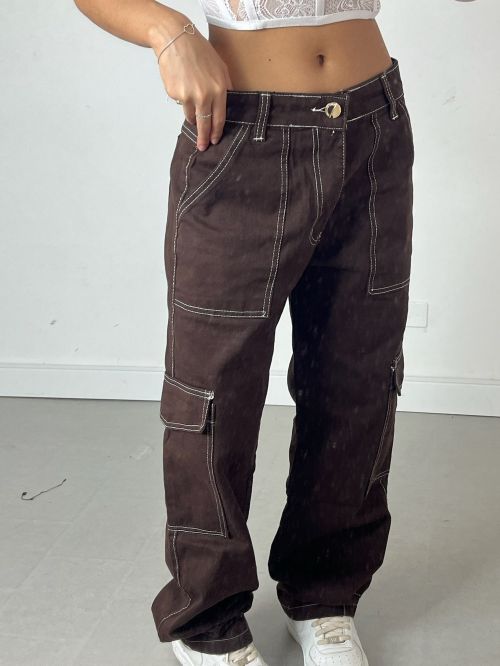 WIDELEG CARGO JEANS