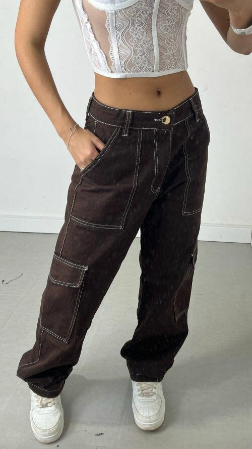 WIDELEG CARGO JEANS