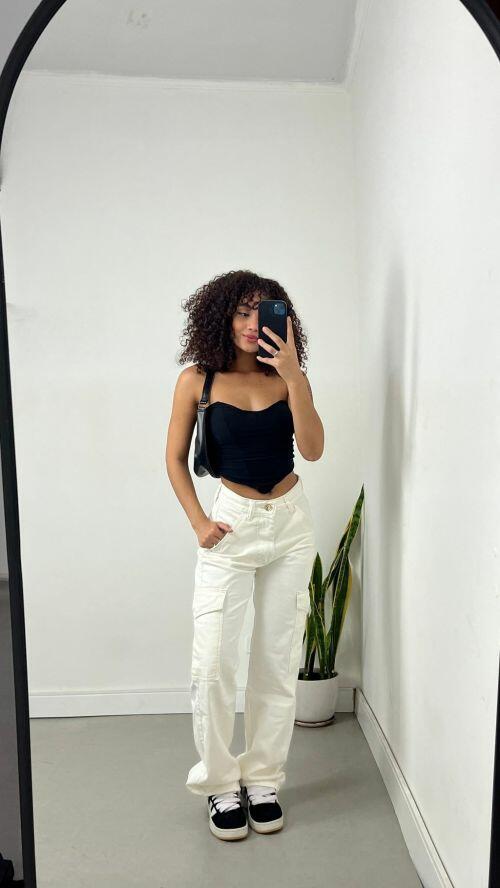 WIDELEG CARGO JEANS