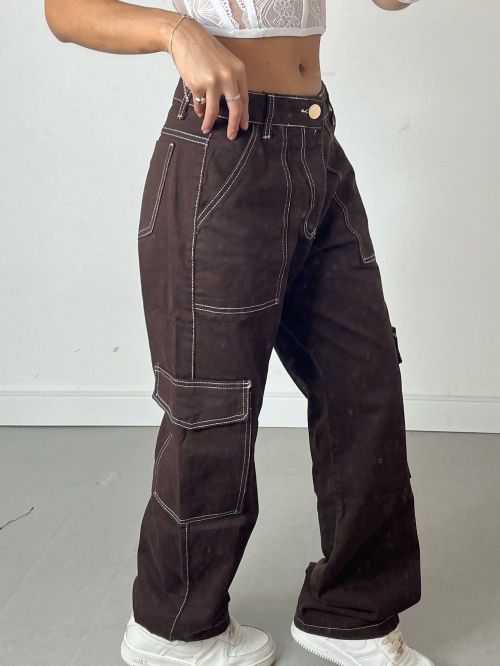 WIDELEG CARGO JEANS