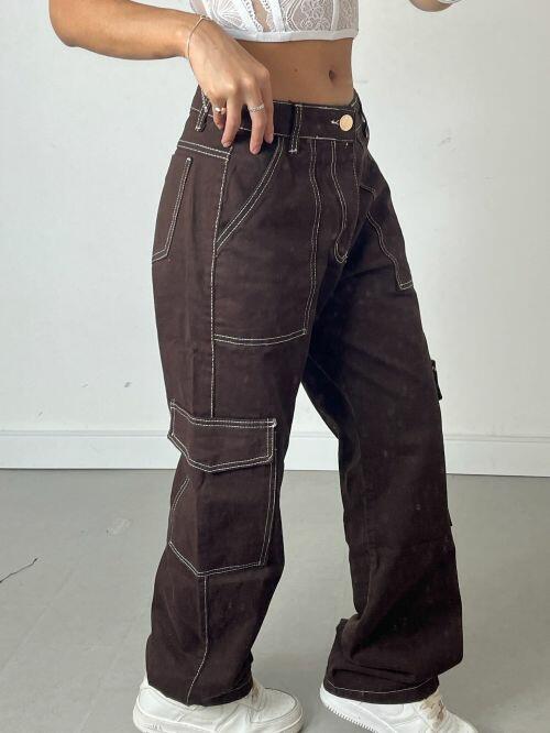WIDELEG CARGO JEANS