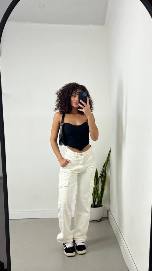WIDELEG CARGO JEANS