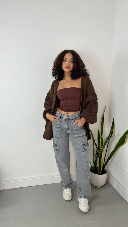 WIDELEG CARGO JEANS