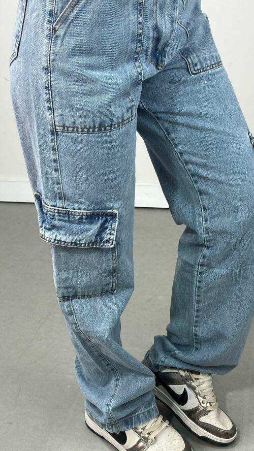 WIDELEG CARGO JEANS