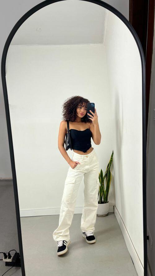 WIDELEG CARGO JEANS