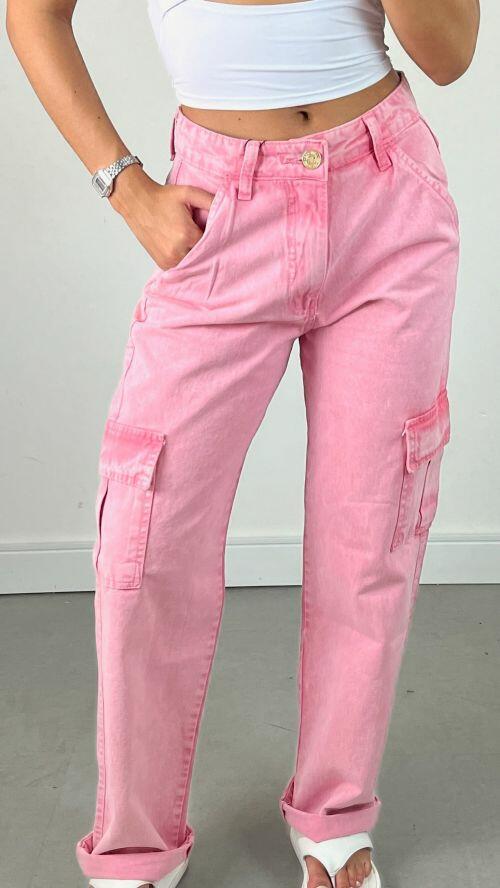 WIDELEG CARGO JEANS