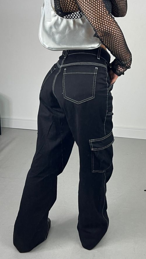 WIDELEG CARGO JEANS