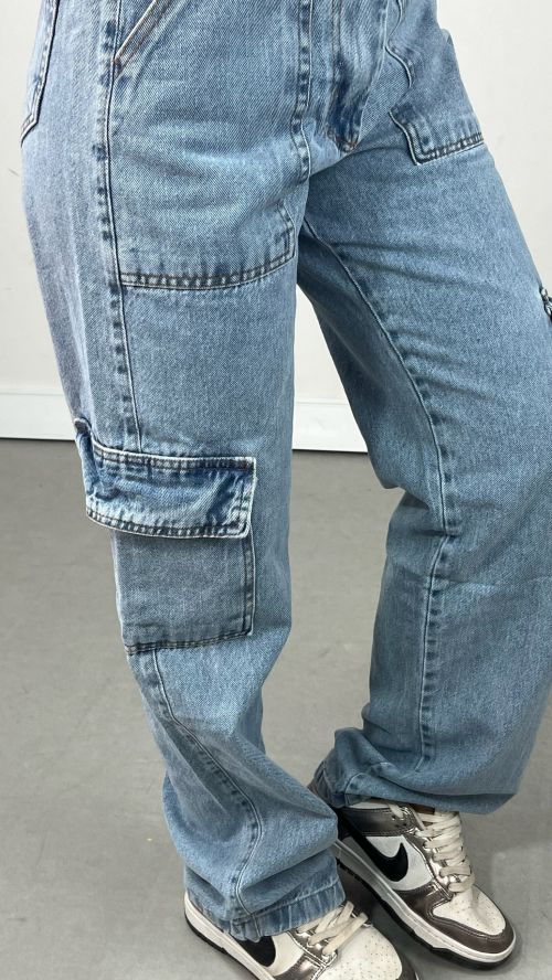 WIDELEG CARGO JEANS