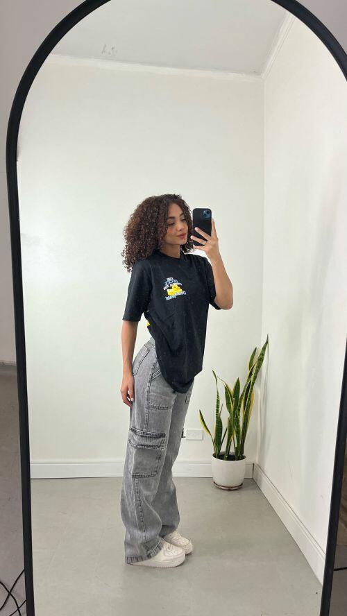 WIDELEG CARGO JEANS