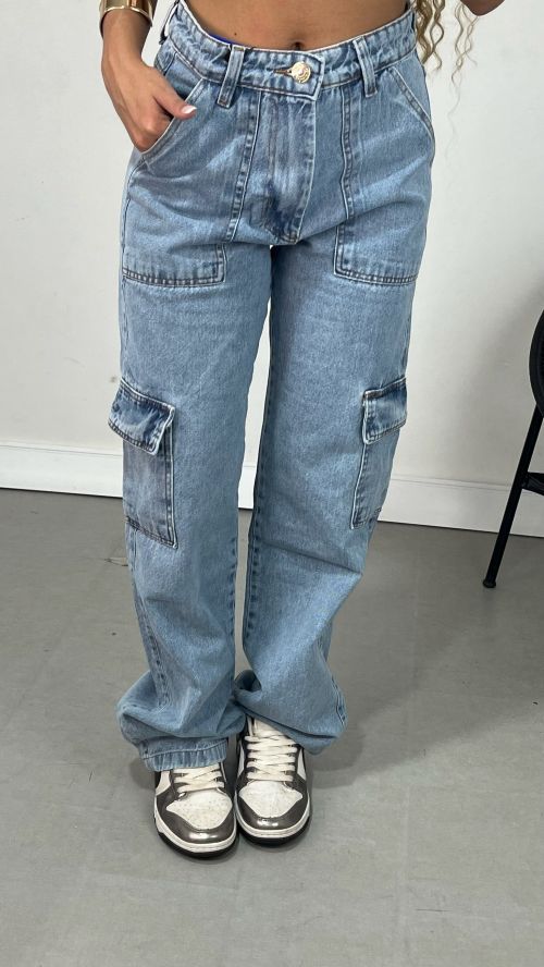 WIDELEG CARGO JEANS