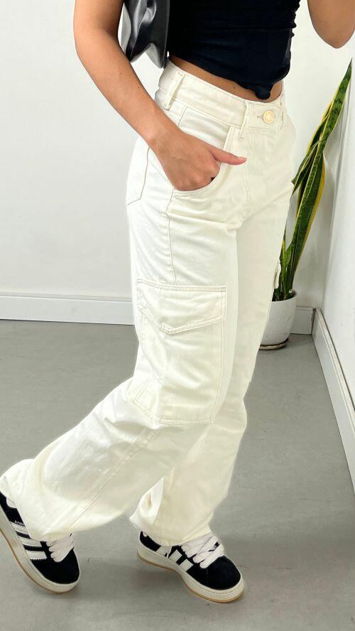WIDELEG CARGO JEANS