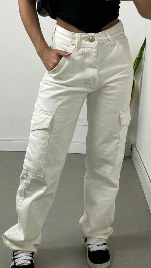 WIDELEG CARGO JEANS