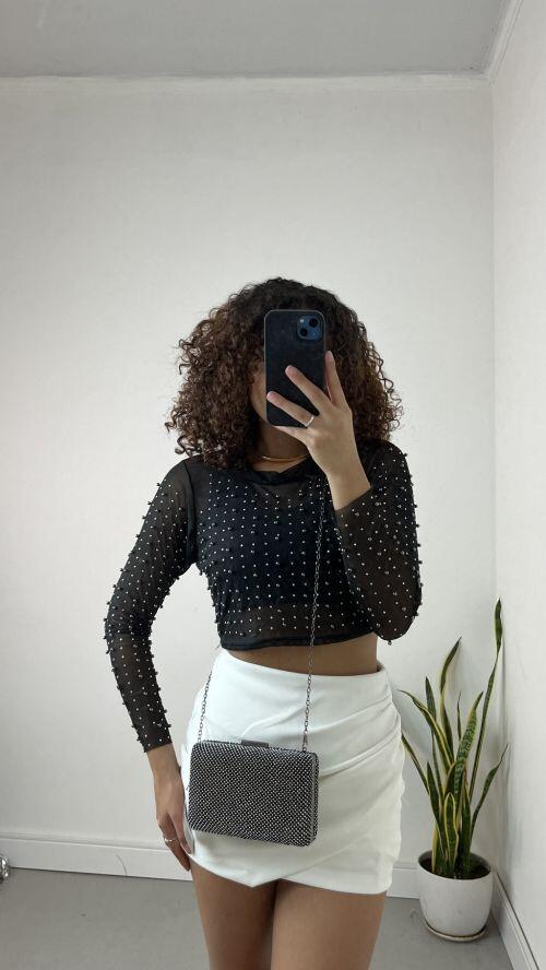CROPPED TULE BOLINHA