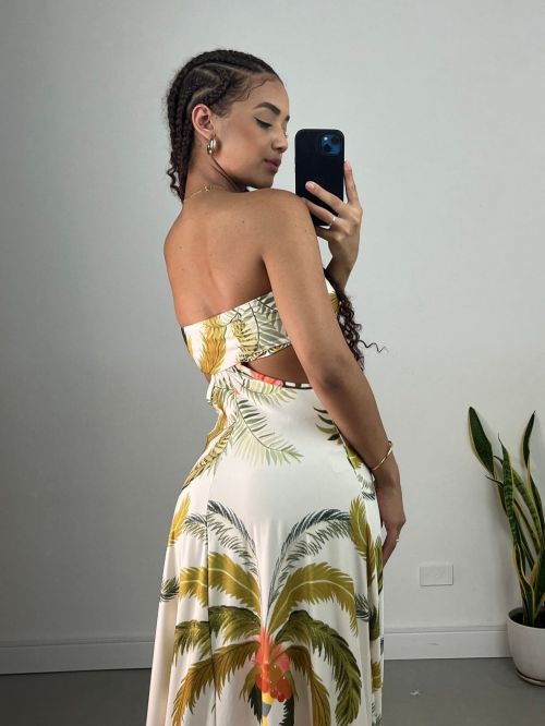 VESTIDO ALANA LONGO ESTAMPADO