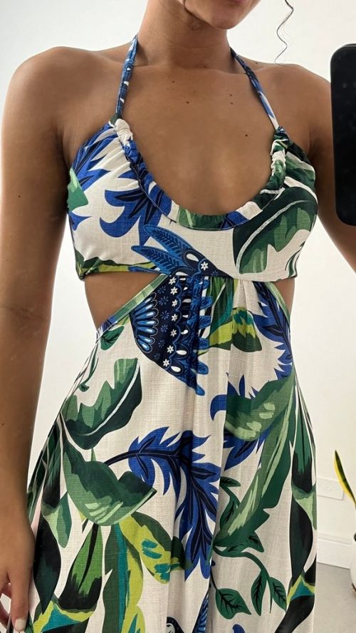 VESTIDO ALANA LONGO ESTAMPADO