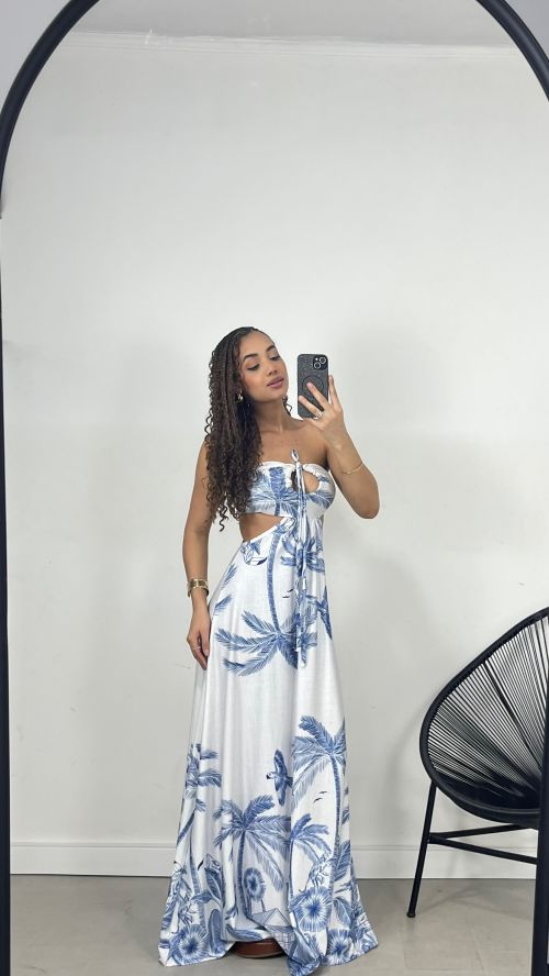 VESTIDO ALANA LONGO ESTAMPADO