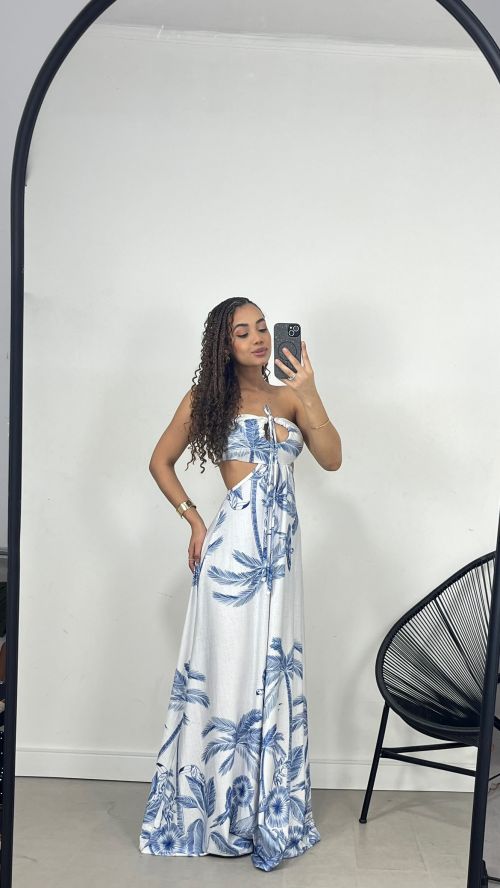 VESTIDO ALANA LONGO ESTAMPADO