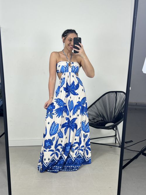 VESTIDO ALANA LONGO ESTAMPADO