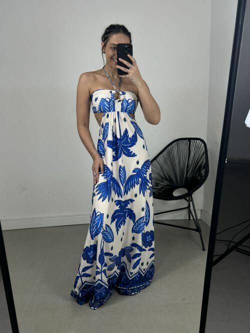 VESTIDO ALANA LONGO ESTAMPADO