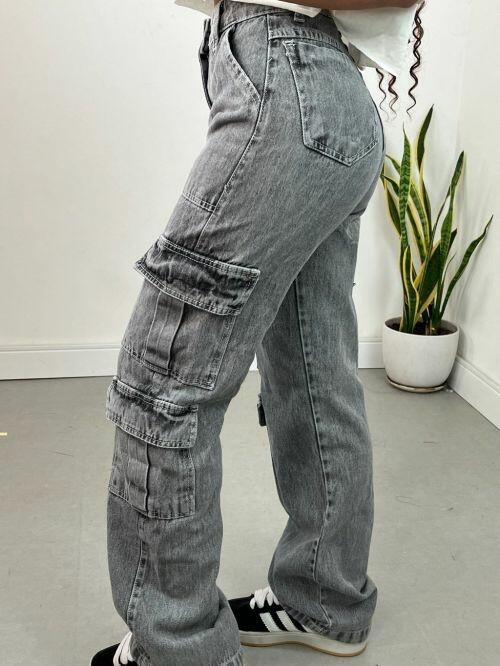 WIDELEG JEANS 4 BOLSOS ESTONADA