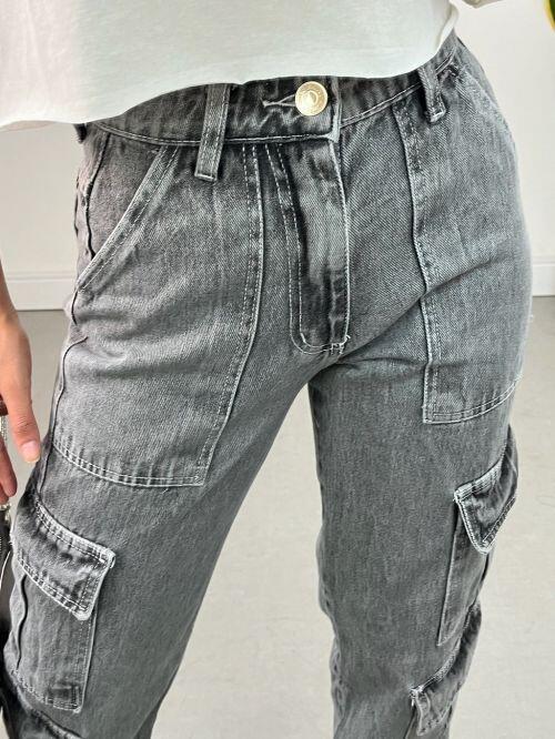 WIDELEG JEANS 4 BOLSOS ESTONADA